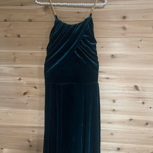 Cider Green Velvet Maxi Dress 7700 - Picture 3 of 8